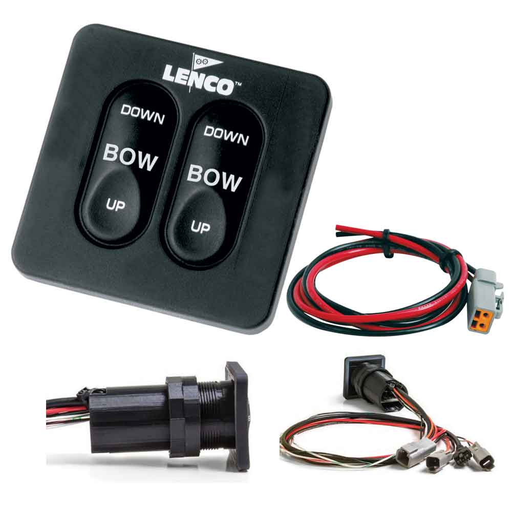 Lenco Marine Standard Integrated Tactile Switch Kit with Pigtail for Single Actuator Systems