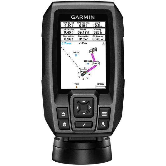 Garmin STRIKER 4 Fishfinder with Built-In GPS and CHIRP Sonar — Worldwide Version with 77/200 kHz Transducer