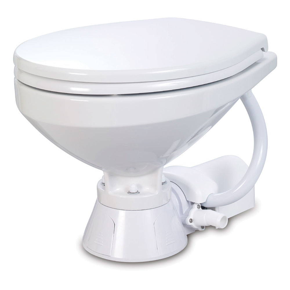 Jabsco Electric Marine Toilet with Regular Bowl - 12V, Self-Priming Rinse Pump for Boat & Yacht Use