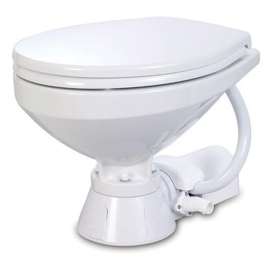 Jabsco Electric Marine Toilet with Regular Bowl - 12V, Self-Priming Rinse Pump for Boat & Yacht Use