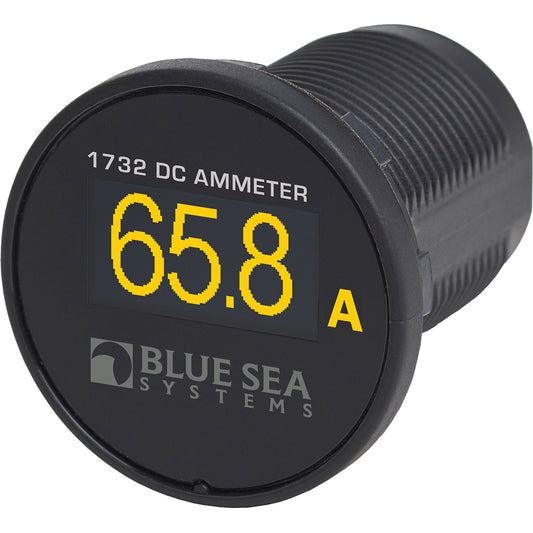 Blue Sea Systems 1732 Mini OLED Ammeter, 12/24V DC Electrical Monitor