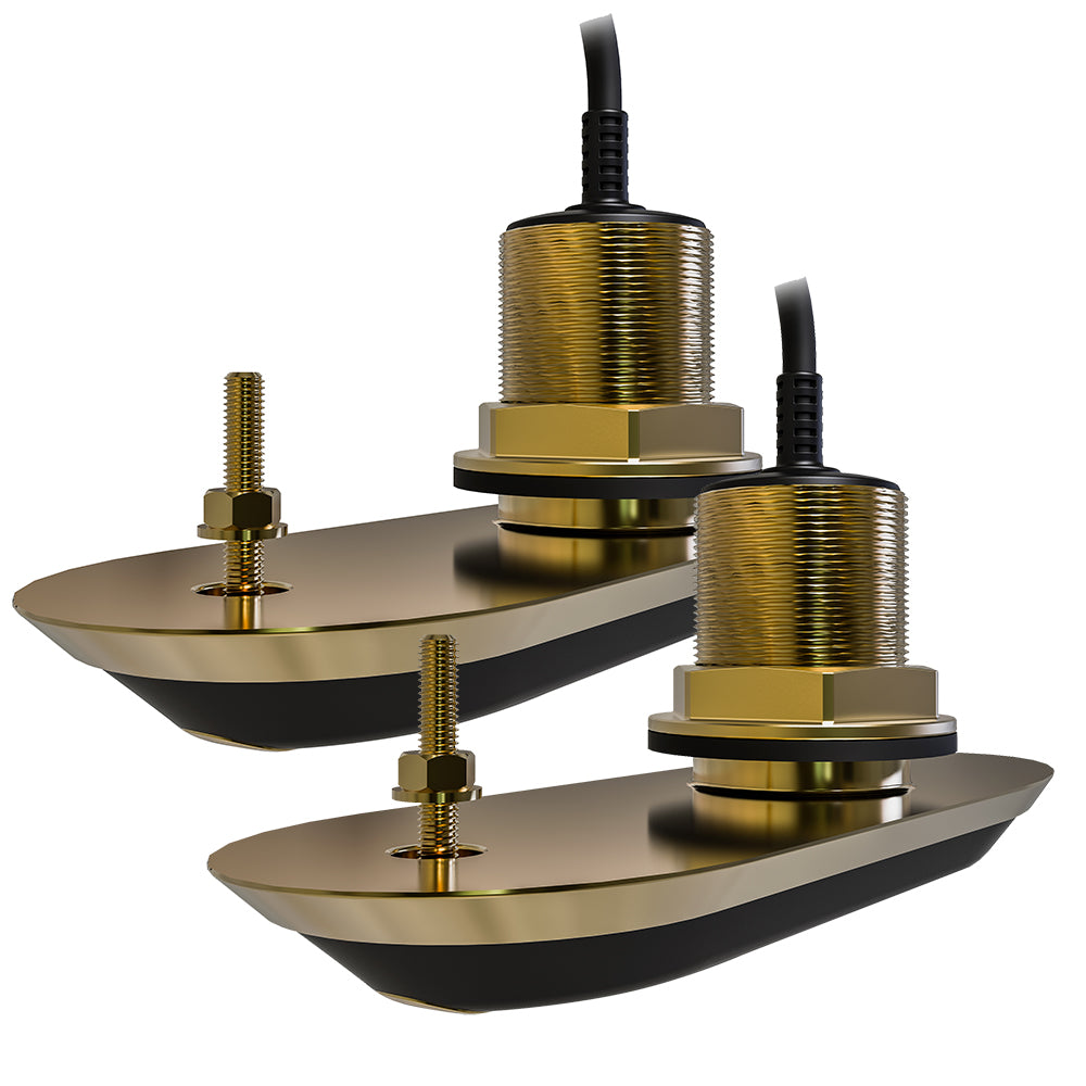 Raymarine RV-212 RealVision 3D Bronze Thru-Hull Transducer Pair Pack with 12-Inch to 26-Foot Cables and Y-Cable for Inboard and Outboard Boats
