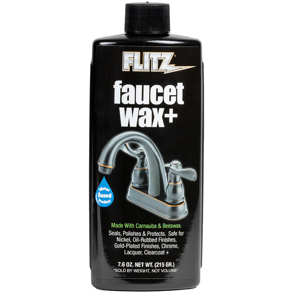 Flitz Faucet Waxx Plus Carnauba and Beeswax Polish, 7.6 oz Bottle, PW 02685