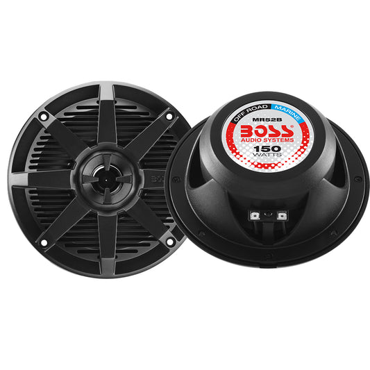 Boss Audio MR52B Marine Speakers, Black, 150W Pair