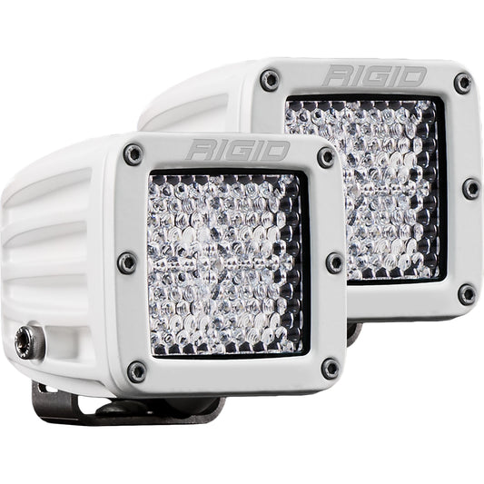 RIGID Industries D-Series PRO Hybrid-Diffused LED Light Pair, White, Surface Mount, Part 602513
