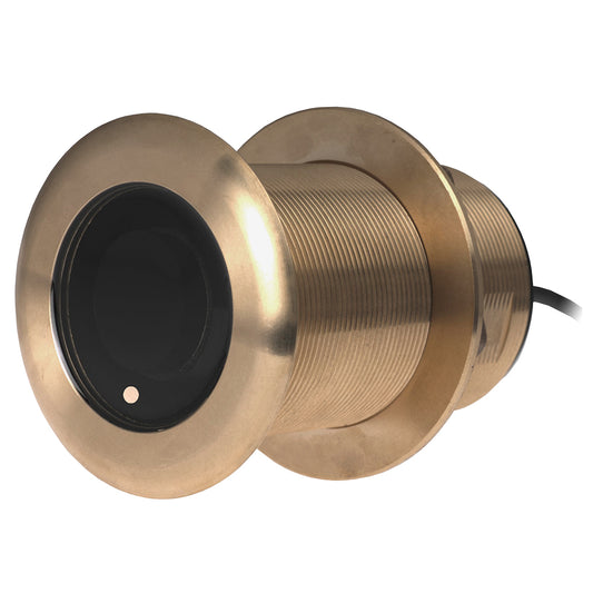 Airmar B75M Bronze Chirp Thru Hull 12 Tilt Transducer – 600W for Precise Fish Finding and Bottom Detection