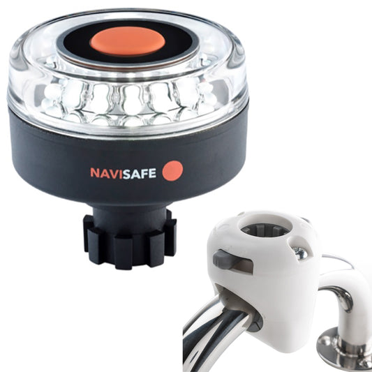 Navisafe Navilight 360 2NM White Navigation Light with Navibolt Base and Rail Mount, Part 042KIT3