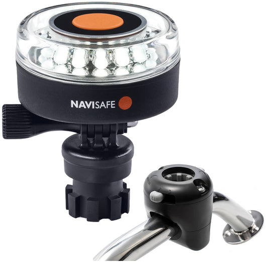 Navisafe Navilight 360 2NM White with Navimount Base and Rail Mount, Black – Part 040KIT