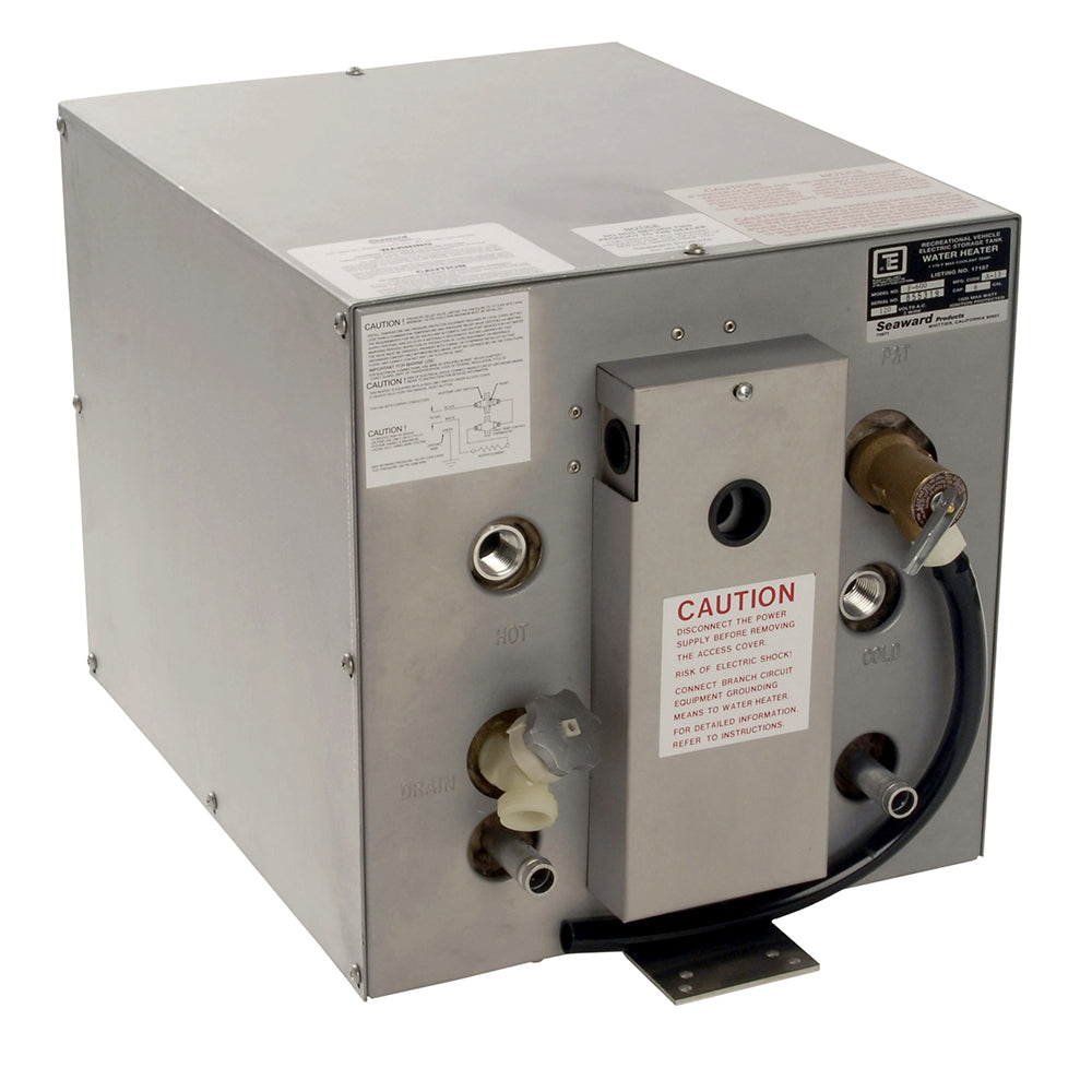 Whale Marine Seaward 6 Gallon Hot Water Heater with Front Heat Exchange, Galvanized Steel, 240V, 1500W