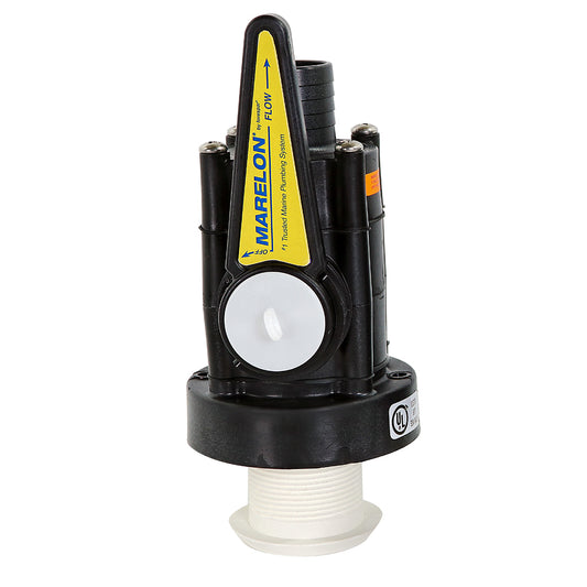 Forespar Marelon Full-Flow 1-1/4 inch Mushroom Through-Hull with Integrated Seacock and Emergency Cap