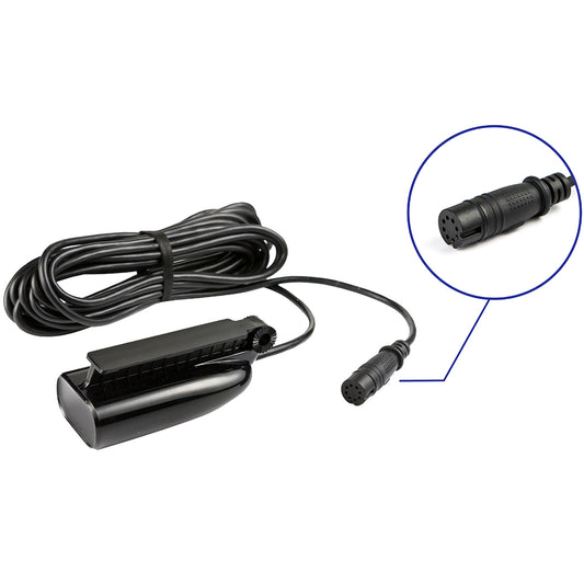 Lowrance SplitShot Skimmer Transom-Mount Transducer, 2-in-1 High CHIRP and DownScan Imaging, 000-14028-001