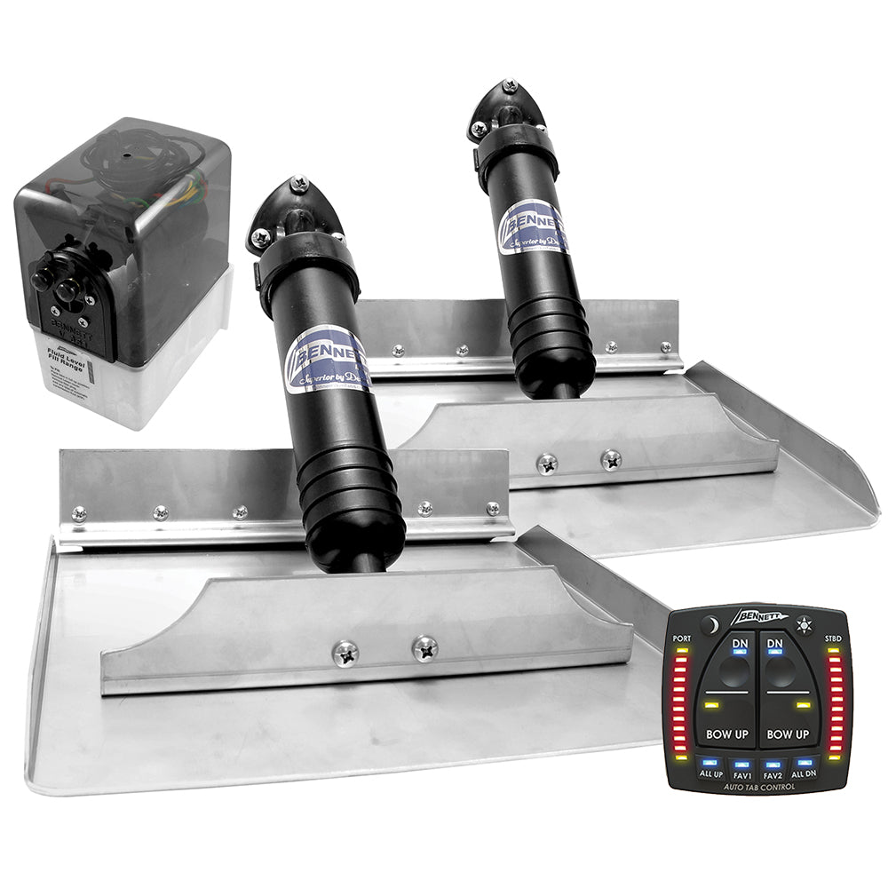 Bennett Marine 129ATP Hydraulic Trim Tab Complete Kit with Auto Trim Pro for Precise Boat Control