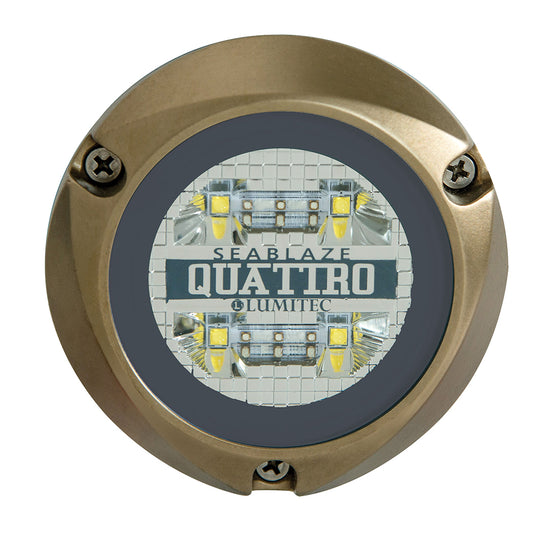Lumitec SeaBlaze Quattro LED Underwater Light - Dual Color White/Blue for Marine Boats