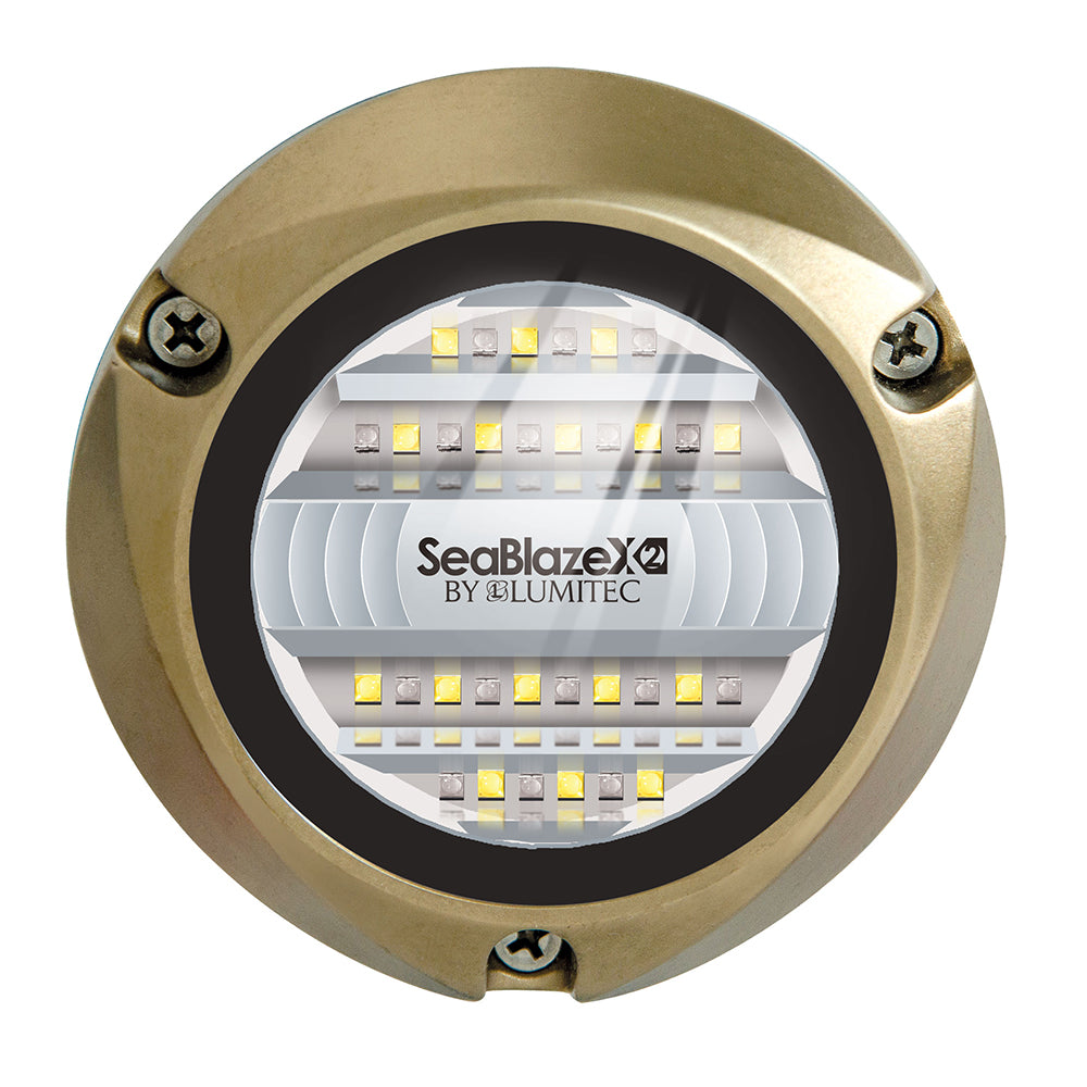 Lumitec SeaBlazeX2 LED Underwater Light - Dual Color White/Blue for Marine Lighting