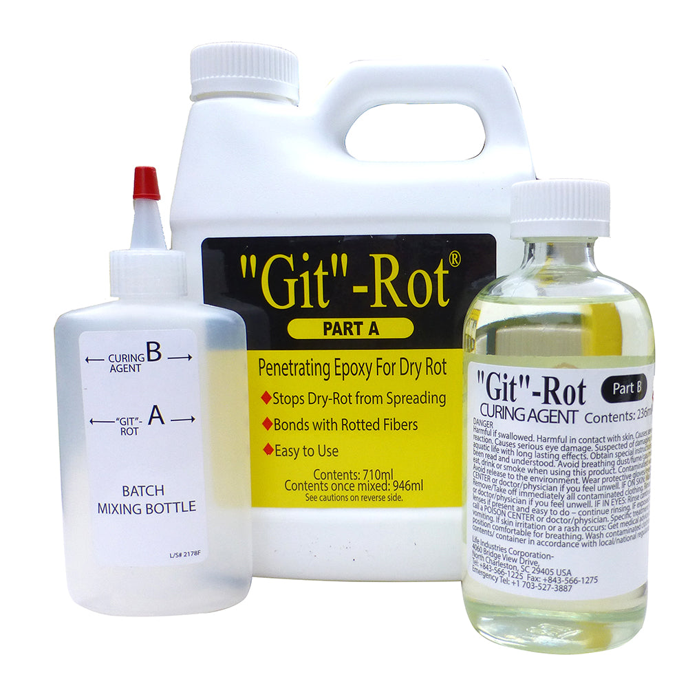 BoatLIFE Git Rot Kit - Quart | Repair Rot in Wood & Fiberglass Boats