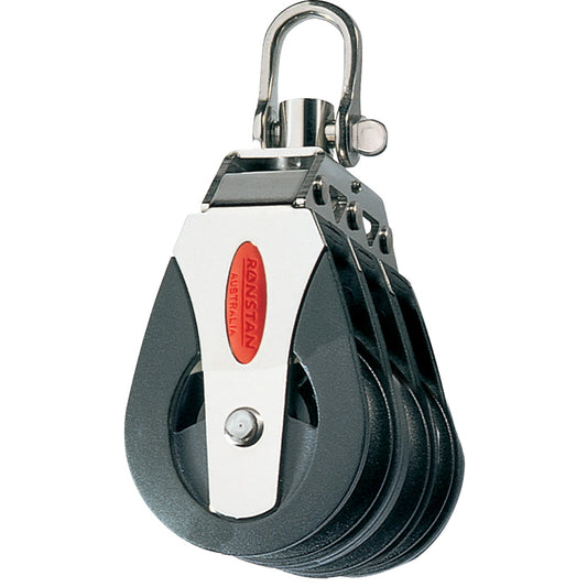 Ronstan RF40300 Series 40 Triple Ball Bearing Block with Swivel Head