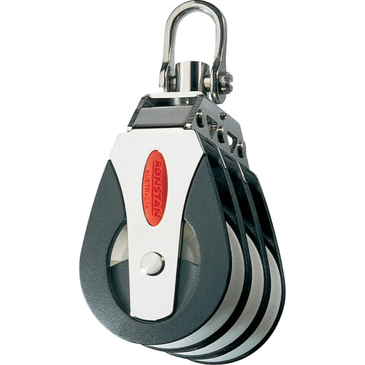 Ronstan RF51300 Series 50 All Purpose Triple Block for Sailboat Sheets, Halyards and Control Lines