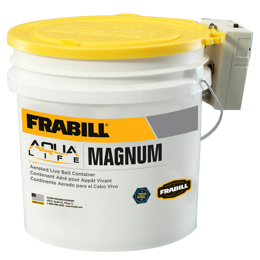 Frabill Magnum Bucket 4.25-Gallon Saltwater Bait Bucket with Aerator, Part 14071