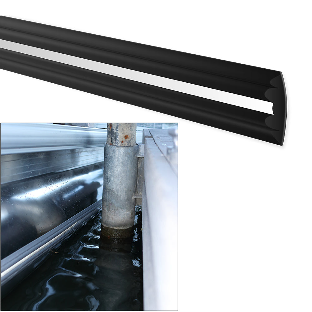 Megaware PontoonGuard 32' Kit - (2) 16' Black Protective Guards for Pontoons Up to 21 Feet
