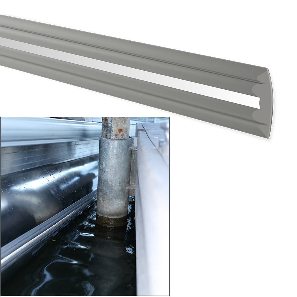 Megaware PontoonGuard 40' Kit - (2) 20' Gray Guards for Pontoons Up to 25' | Protective Dock Bumper System