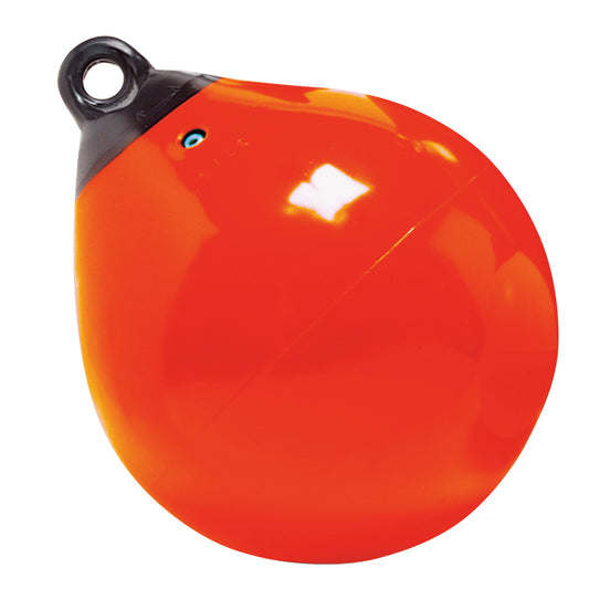 Taylor Made 21-Inch Tuff End Inflatable Vinyl Buoy - Durable Orange Marine Fender