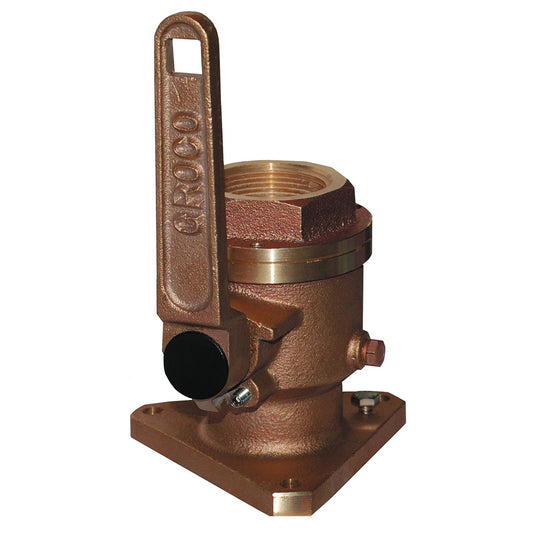 GROCO BV-750 3/4-Inch Bronze Flanged Full Flow Seacock