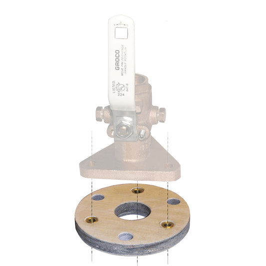 GROCO Backing Block for 3/4-Inch and 1-Inch Seacocks – Secure Marine Fitting Support