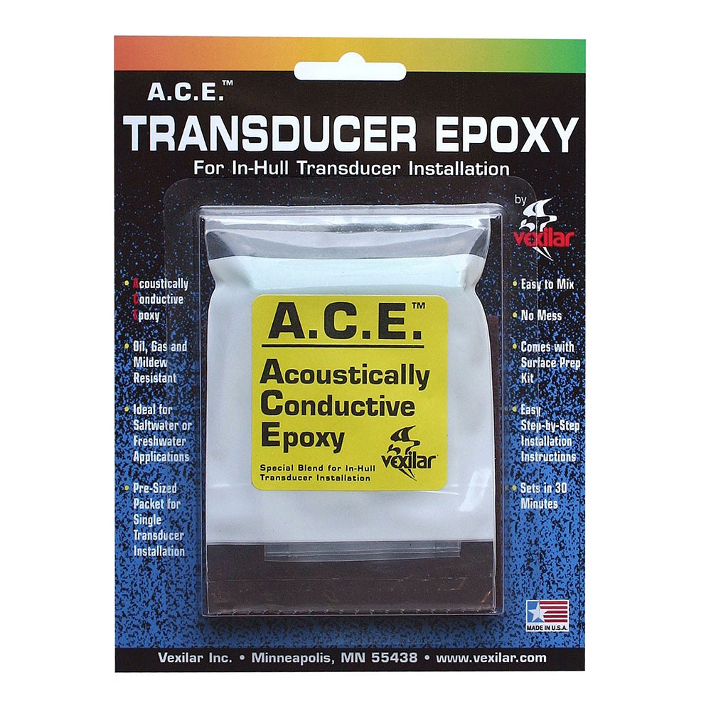 Vexilar A.C.E. Transducer Epoxy ACE001 for In-Hull Fiberglass and Aluminum Boat Installation