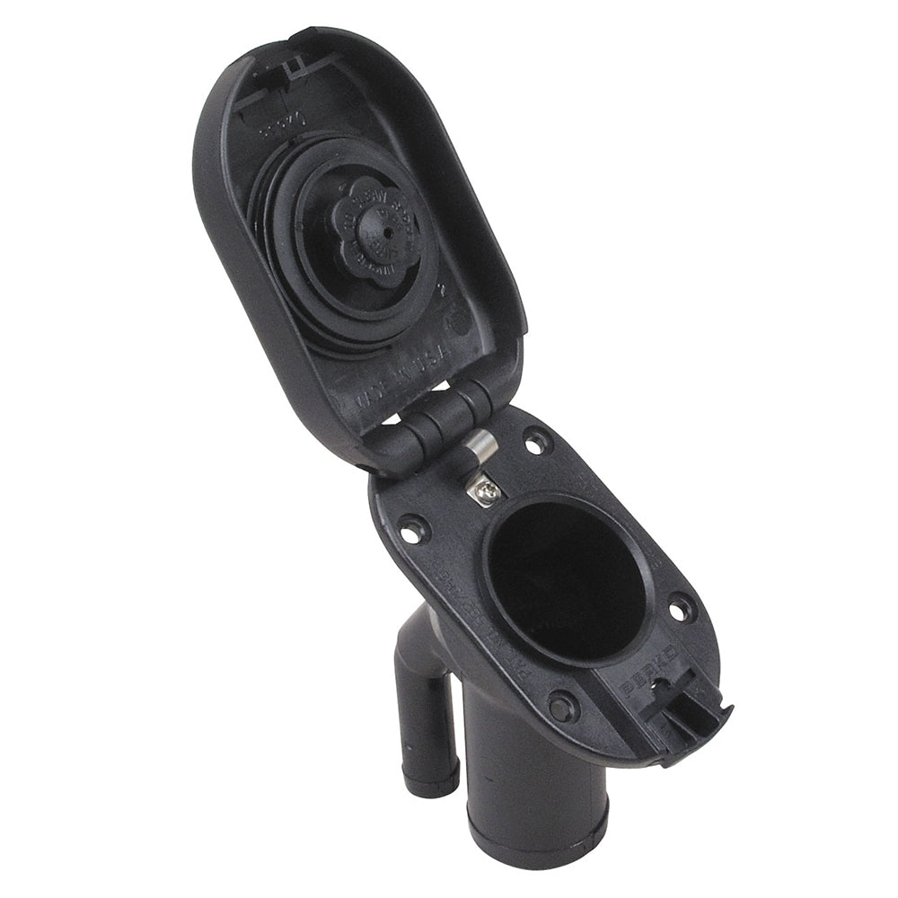 Perko 1318DPGBLK Combination Vented Gas Fill and Tank with 35° Angled Neck for 1-1/2" Hose