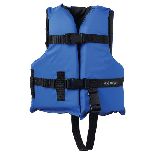 Onyx Outdoor Nylon General Purpose Child Life Jacket - 30-50 lbs, Blue, USCG Approved