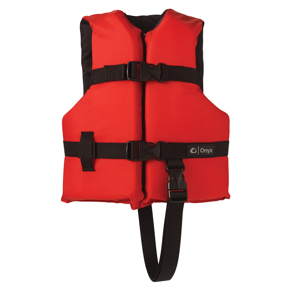 Onyx Outdoor Nylon General Purpose Child Life Jacket - 30 to 50 lbs, Red