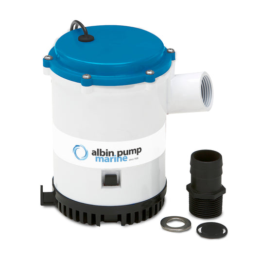 Albin Group Heavy Duty 24V Bilge Pump with 1750 GPH Capacity, Model 01-03-012