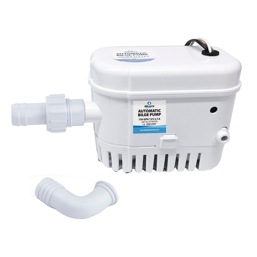 Albin Group 24V Automatic Bilge Pump 750 GPH for Pleasure Boats