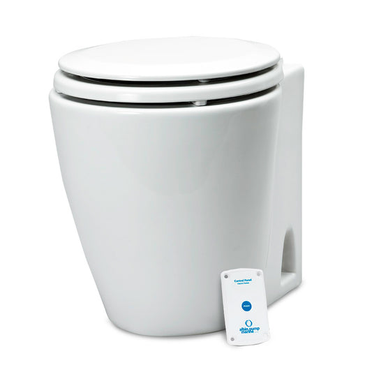 Albin Group Marine Design Electric Compact Toilet - 12V with Macerator & One-Touch Control
