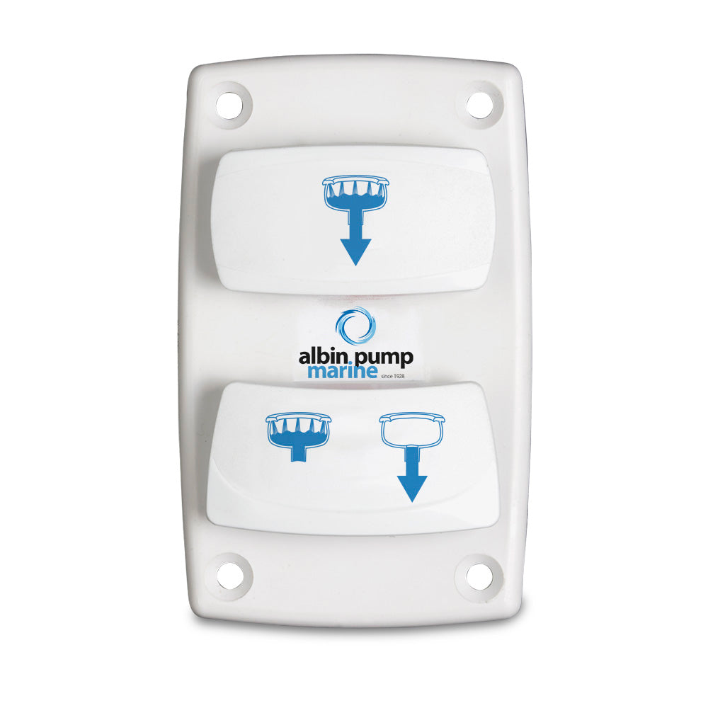 Albin Group Marine Control Silent Electric Toilet Rocker Switch (Part Number 07-66-025)