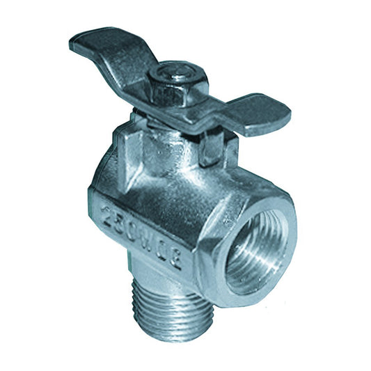 GROCO 1/2" NPT 90 Degree Stainless Steel Fuel Valve (Part Number FV-590-S)