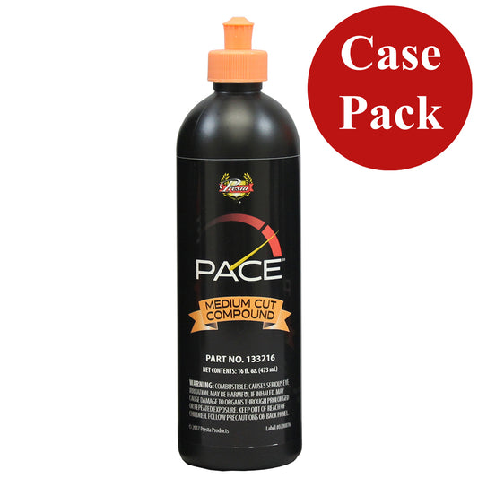 Presta PACE Medium Cut Compound – 16oz, Case of 6 | Orbital Polishing & Scratch Removal