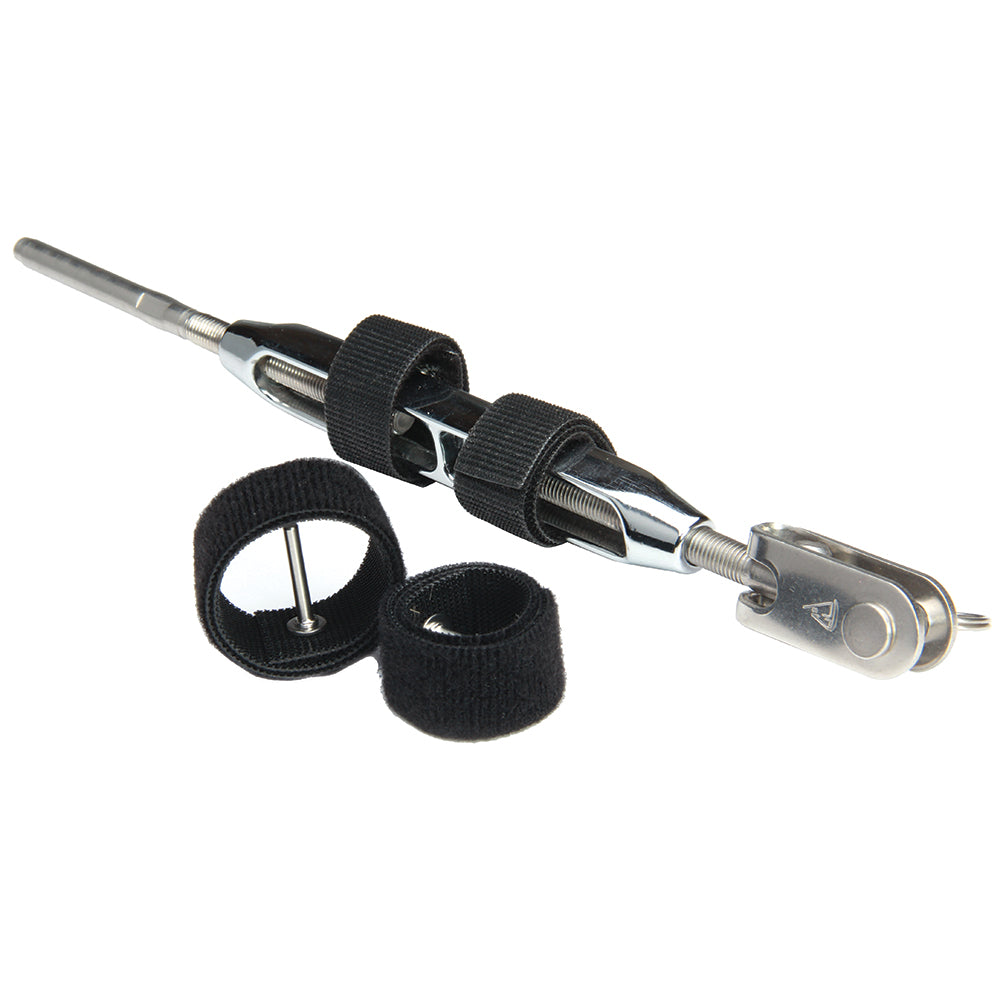 C. Sherman Johnson Wrap Pins Hook & Loop Locking Devices for Open Body Turnbuckles – 7/16" & 1/2" (2-Pack)