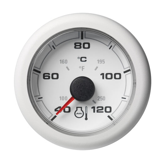 Veratron OceanLink 52mm Coolant Temperature Gauge - 120°C/250°F with White Dial and Bezel