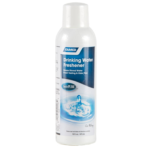 Camco TastePURE Drinking Water Freshener - 16oz Bottle for Clean, Odor-Free RV Water