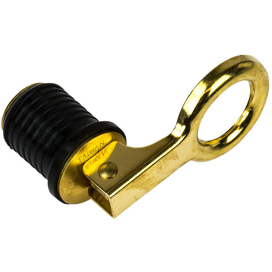 Sea-Dog Brass Snap Handle Drain Plug - 1 Inch for Leak-Proof Sealing and Easy Installation