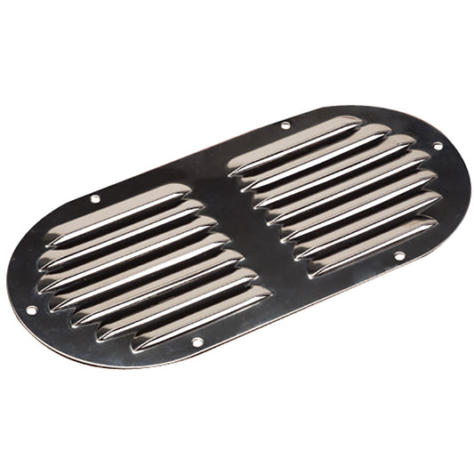 Sea-Dog 331405-1 Stainless Steel Oval Louvered Vent, 9-1/8 x 4-5/8 Inches