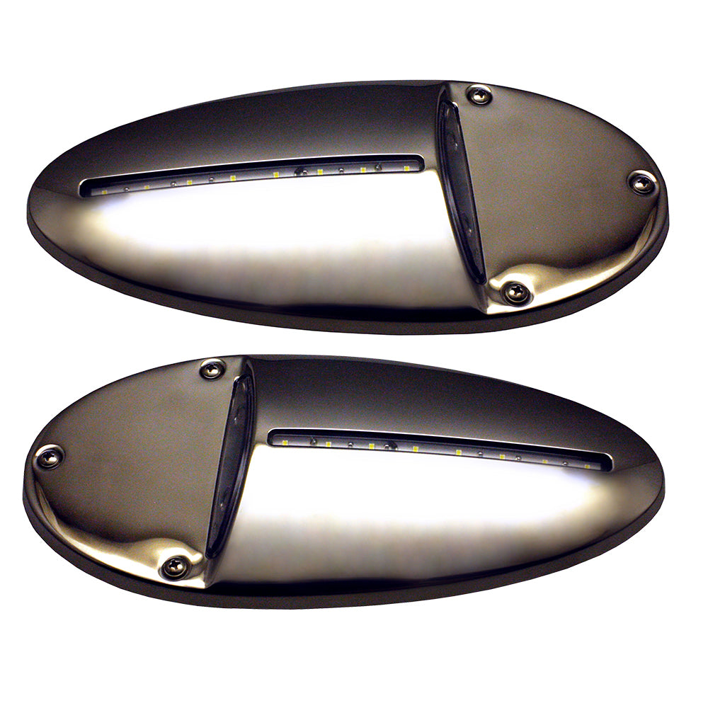 Innovative Lighting LED Docking Light Pair, Mirrored Stainless Steel, Part Number 585-0220-7