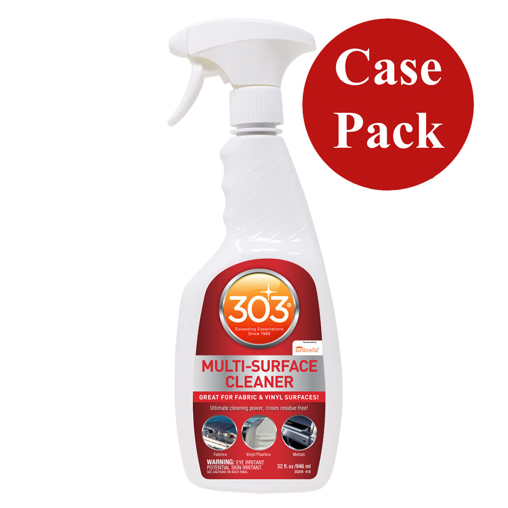 303 Multi-Surface Cleaner 32 oz, Case of 6 – Streak-Free Cleaner for Water-Safe Surfaces, Part Number 30204CASE