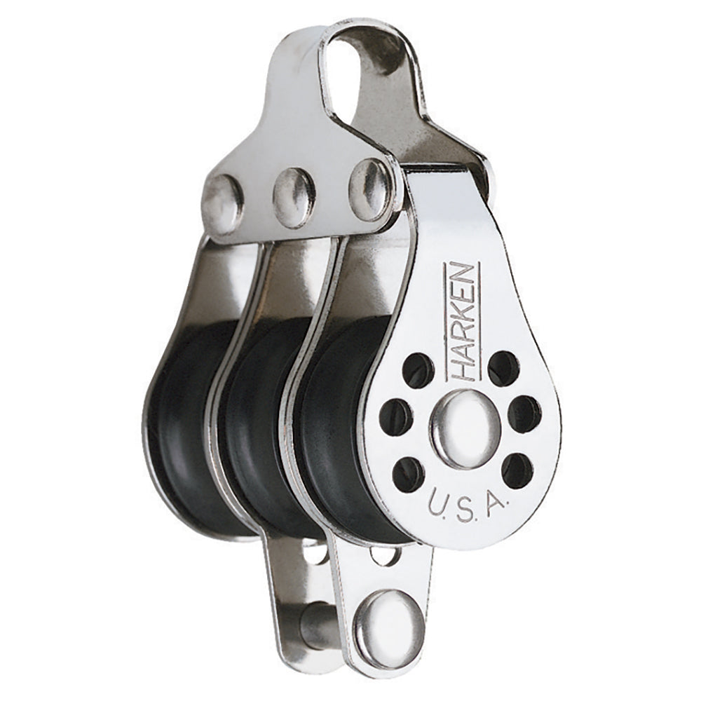 Harken 22mm Triple Micro Block with Becket 229F for Fishing