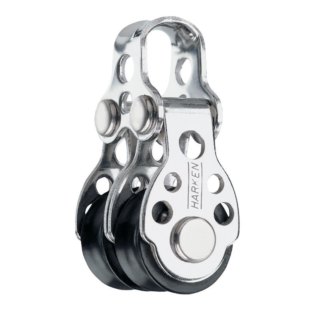 Harken 16mm Double Block, Part Number 406, Stainless Steel Ball Bearing Block for Small Control Lines