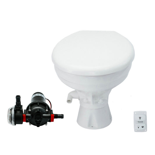Johnson Pump AquaT Silent Electric Marine Toilet, 12V with Pump, Part Number 80-47232-01