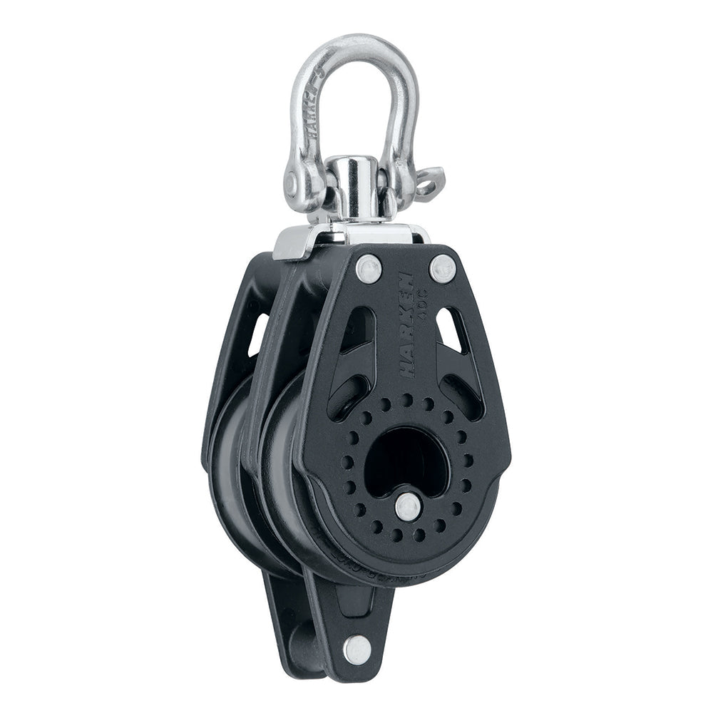 Harken 40mm Carbo Air Double Swivel Block with Becket, Part 2639