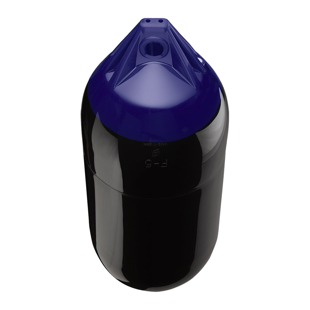 Polyform U.S. F-5 Twin Eye Fender 11" x 30" - Black for 30-40 ft Boats | Heavy-Duty Marine Fender