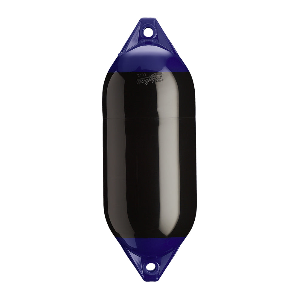 Polyform U.S. F-5 Twin Eye Fender 11" x 30" - Black for 30-40 ft Boats | Heavy-Duty Marine Fender